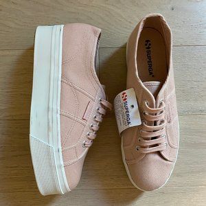 NWT Superga platform sneaker pink canvas size 40 9